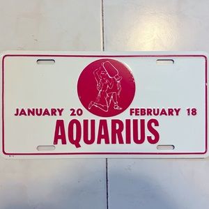 Zodiac Sign, Aquarius Auto Tag